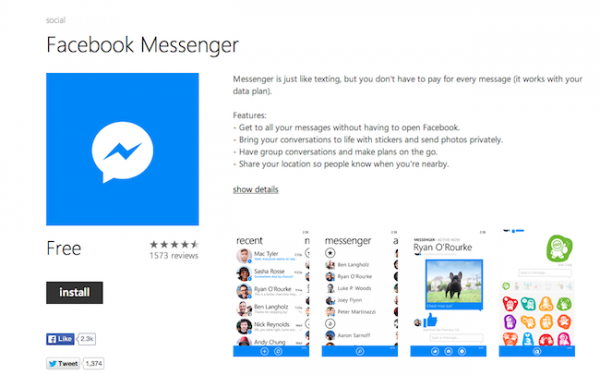 facebook messenger for windows 10 download