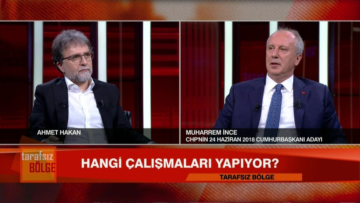 Muharrem İnce Tarafsız Bölge'de Ahmet Hakan'ın sorularını yanıtladı -  Tarafsız Bölge - CNNTürk TV