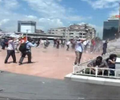 Taksim'de Ülkücü gruba polis müdahalesi!