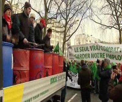 Brüksel'de kemer sıkmaya büyük protesto