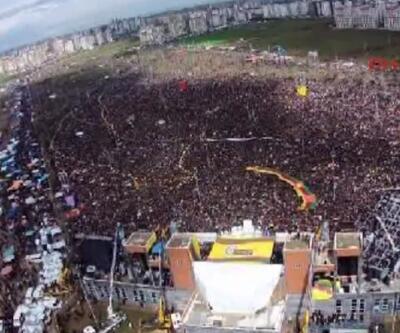 Diyarbakır'daki nevruz kutlamaları havadan görüntülendi