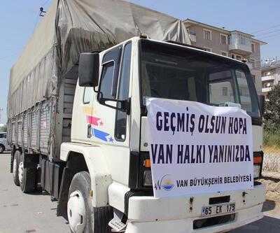 Van Büyükşehir Belediyesi, Hopa'ya yardım gönderdi