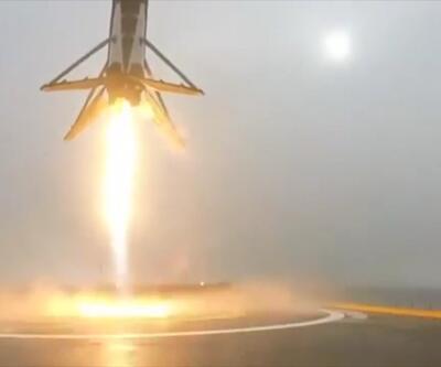 SpaceX'in Falcon roketi okyanustaki platforma dik inemedi 