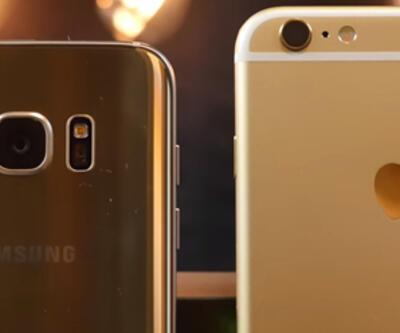 Galaxy S7 Edge vs iPhone 6s Plus... Düşürme testi