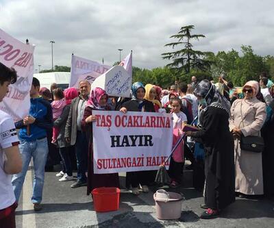 İstanbul'da taş ocakları protestosu