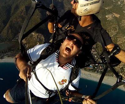 Korku dolu anlar paraşüt kamerasında