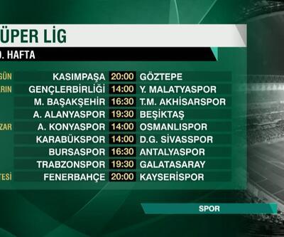 Süper Lig'de 10. hafta programı
