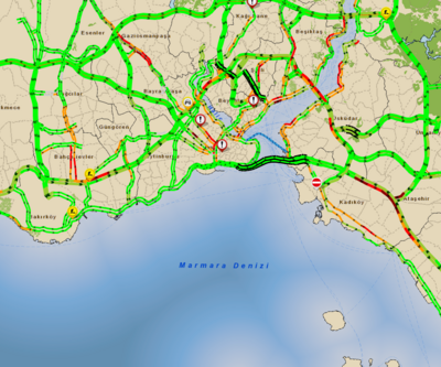 Yılın son gününde İstanbul'da trafik durumu 