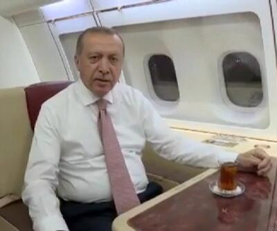 Erdoğan sahuru havada yaptı