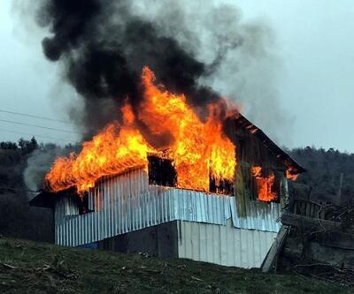 Mudurnu'da yayla evi alev alev yandı