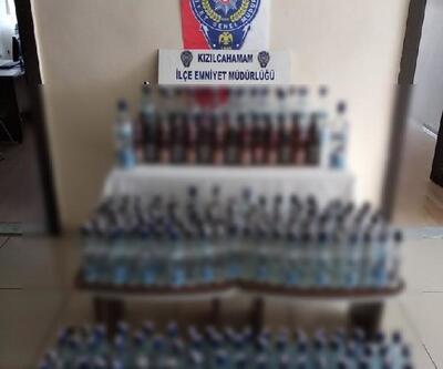 Kızılcahamam'da 253 şişe sahte içki ele geçirildi