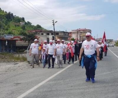 19 Mayıs'ın 100'üncü yılında Hopa'dan Atatepe'ye yürüdüler