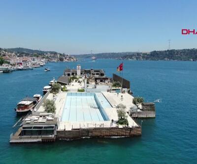 Galatasaray adası paravanlarla çevriliyor