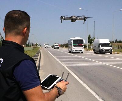 İstanbul'da 'drone'lu bayram trafiği denetimi