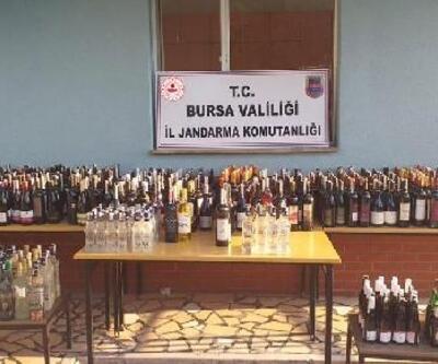 Bursa'da jandarmadan sahte alkol uygulaması; 436 litre sahte içki ele geçirildi