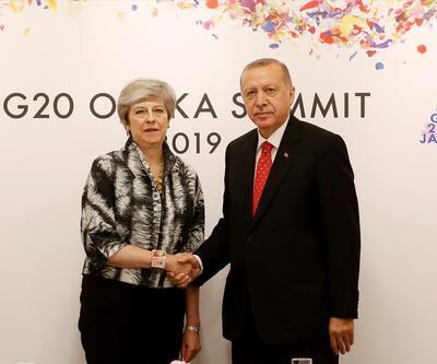 Cumhurbaşkanı Erdoğan, Theresa May'i kabul etti   