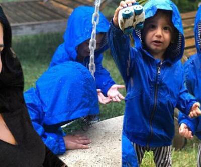 İkizlerin yağmur sevinci