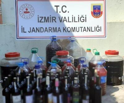 İzmir'de, 163 litre sahte şarap ele geçirildi