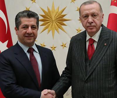 Cumhurbaşkanı Erdoğan IKBY Başbakanı Barzani'yi kabul etti