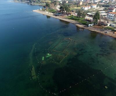 Gölün altındaki bazilika su çekilince ortaya çıktı