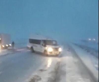 Konya'da kar yağışı ve buzlanma ulaşımı etkiledi