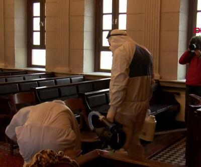 Fatih Camii virüse karşı temizlendi