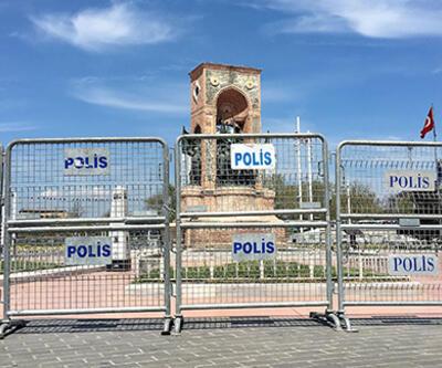 Taksim Meydanı ve Cumhuriyet Anıtı bariyerlerle çevrildi