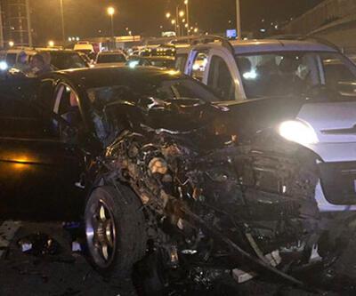 TEM'de feci kaza: 6 araç birbirine girdi