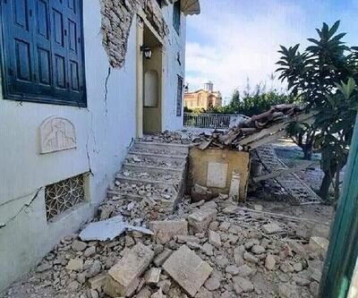 Depremin merkez üssü Yunan adasından ilk görüntüler