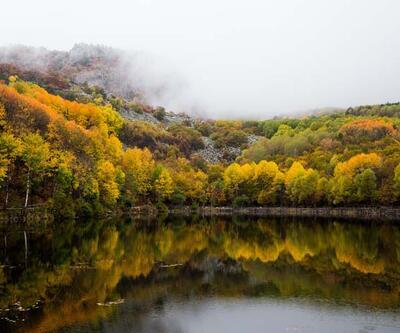 Çubuk Karagöl'de sonbahar zamanı! Seyrine doyumsuz manzara 