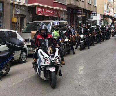 Sinop'ta motosiklet kulübünden İzmir’e destek
