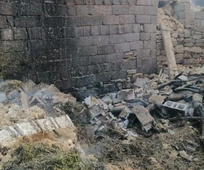Kayseri'de ahır yandı, 7 büyükbaş telef oldu