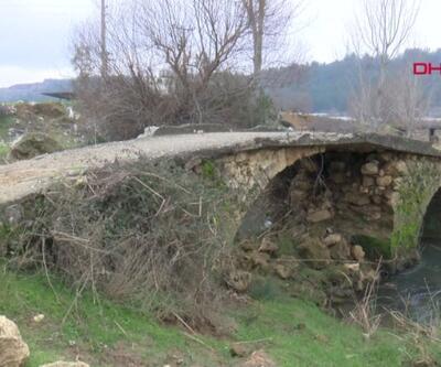 Tarihi taş köprü betona yenildi
