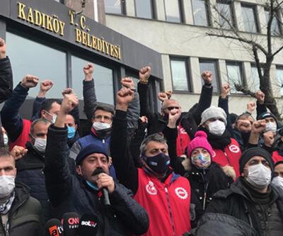 Kadıköy Belediyesi işçileri greve başladı