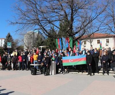 Çankırı'da Azerbaycanlı öğrenciler, Hocalı Katliamı'nı kınadı