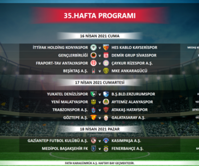 Son dakika... Süper Lig'de 35-39. hafta maç programları belli oldu