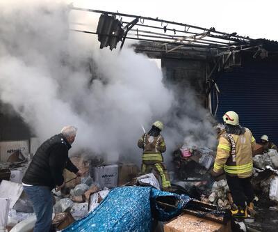 Rami'deki gıda toptancıları merkezinde yangın