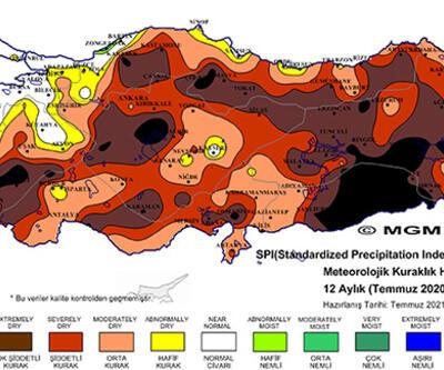 Meteorolojinin haritasında 'olağanüstü kuraklık' tehlikesi