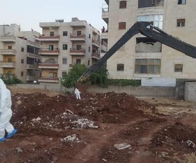 Afrin'deki toplu mezarda kazı çalışması tamamlandı