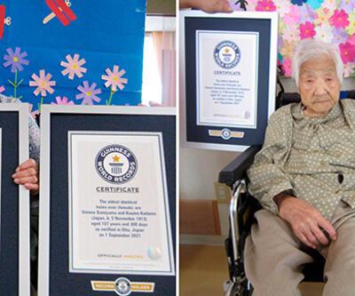 107 yaşlarındaki Japon Umeno ile Kodama "yaşayan en yaşlı ikiz"