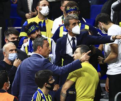 Euroleague maçında Ali Koç taraftarla tartıştı