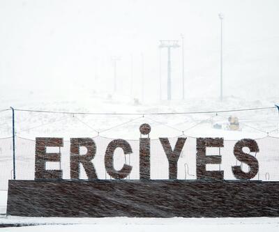 Erciyes’te kar kalınlığı 20 santime ulaştı