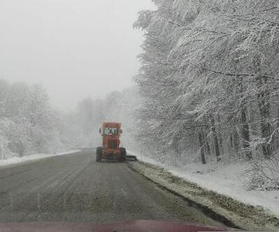 Domaniç’te kar yağışı ulaşımı etkiledi