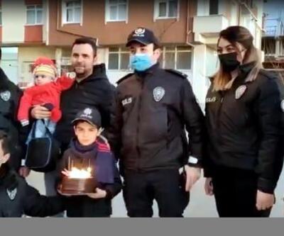 Alperen'e polisten doğum günü sürprizi