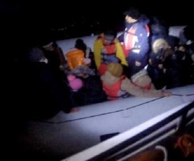 Ayvacık'ta 33 kaçak göçmen kurtarıldı