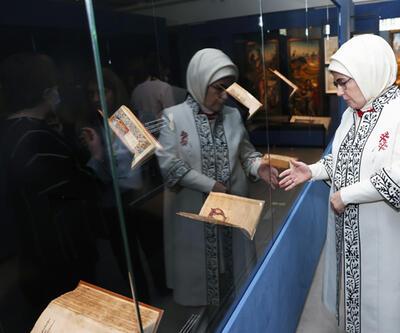 Emine Erdoğan, Belçika Kraliyet Kütüphanesi'ni ziyaret etti