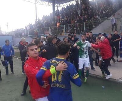 Zonguldak'ta Amatör Lig maçında çıkan arbedede 1 bekçi gazdan etkilendi