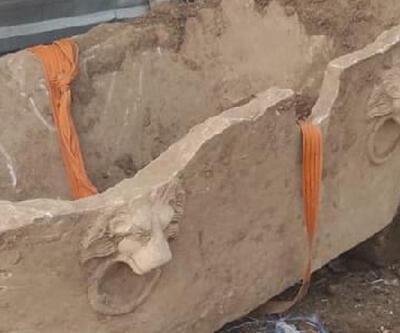 Karacasu'da Roma dönemine ait 'küvet' ele geçirildi
