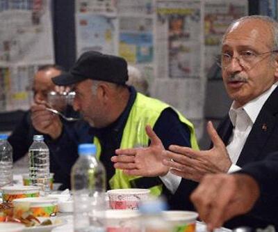 CHP Genel Başkanı Kılıçdaroğlu, inşaat işçileriyle iftar yaptı