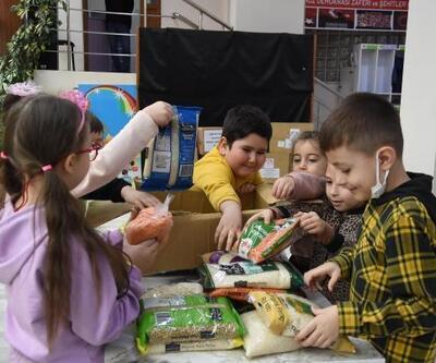 Kütahya’da anaokulu öğrencileri ramazan kolisi hazırladı